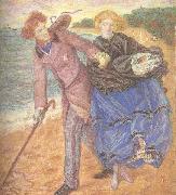 Dante Gabriel Rossetti Writing on the Sand (mk46) oil painting on canvas